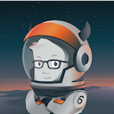 Foundation Yeti mascot in astronaut suit